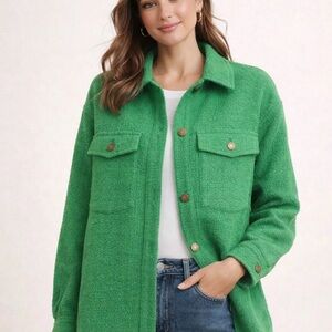 Babaton Vibrant Green textured Jacket
